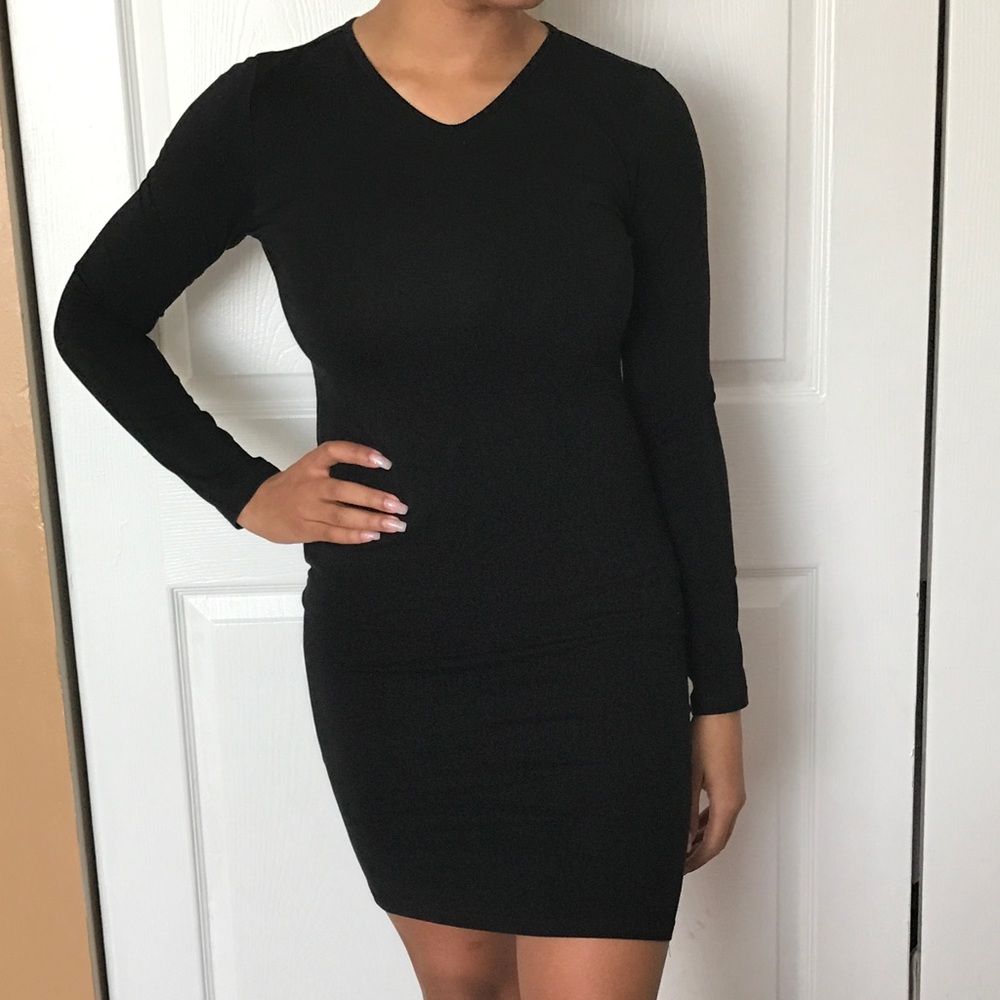 Long Sleeve Black Dress